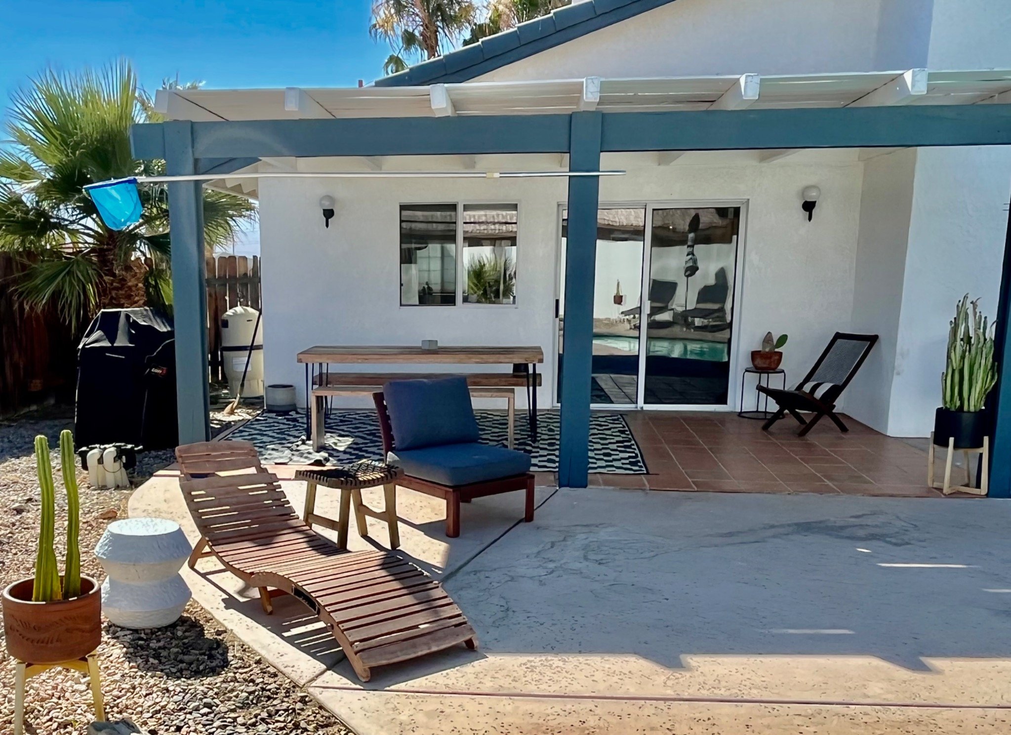 After: backyard pool area updated